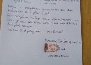 SAROHMAN KIRAM MENGUNDURKAN DIRI DARI KEPENGURUSAN DPD PARTAI GOLKAR
