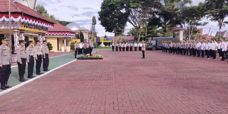 Dalam Pengaman Pilkada 2024 Nanti Polres Simalungun Kerahkan 450 Personilnya.