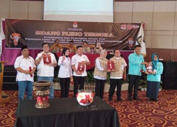 Ke Empat Paslon Walikota dan Wakil Walikota Sudah Mendapatkan Nomor Urut.