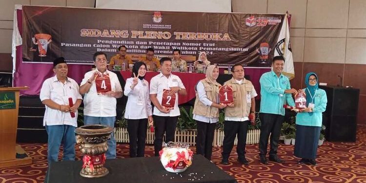 Ke Empat Paslon Walikota dan Wakil Walikota Sudah Mendapatkan Nomor Urut.