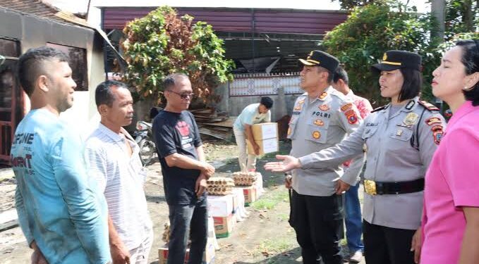 Kampung Bangsal Mendapatkan Bantuan Dari Kapolres Pematangsiantar.