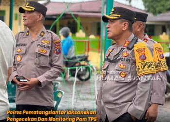 Kapolres Pematangsiantar Monitoring Pengamanan TPS Pemilu 2024