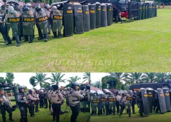 Dalam menjaga Keamanan Pilkada 2024, Samapta Polres Pematangsiantar kuti Latihan Pengendalian Massa