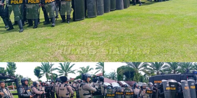 Dalam menjaga Keamanan Pilkada 2024, Samapta Polres Pematangsiantar kuti Latihan Pengendalian Massa